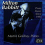 Milton Babbitt: Piano Music Since 1983