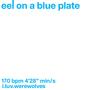 eel on a blue plate