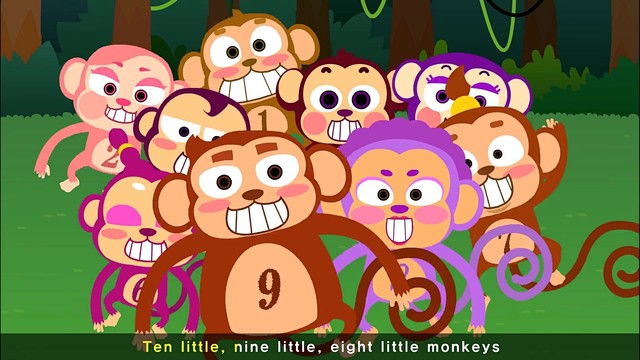 ten little monkeys