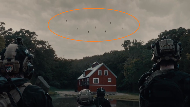 最新scp真人电影,天空突现8具悬浮尸体,士兵看清下方脸色大变