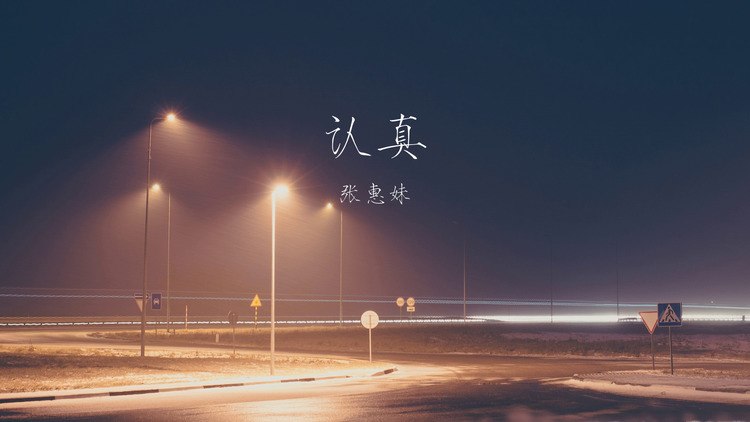 张惠妹《认真》歌词版