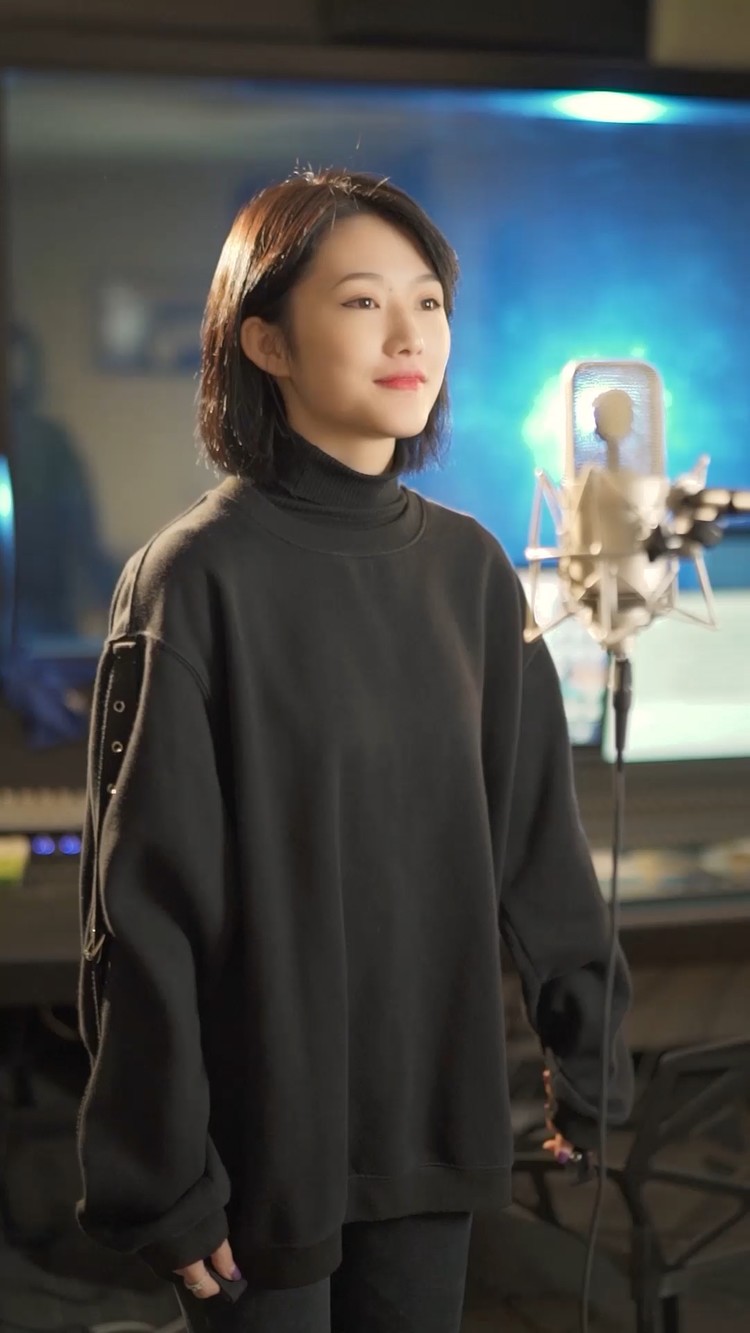 冷雪儿翻唱《说爱你》,比心!