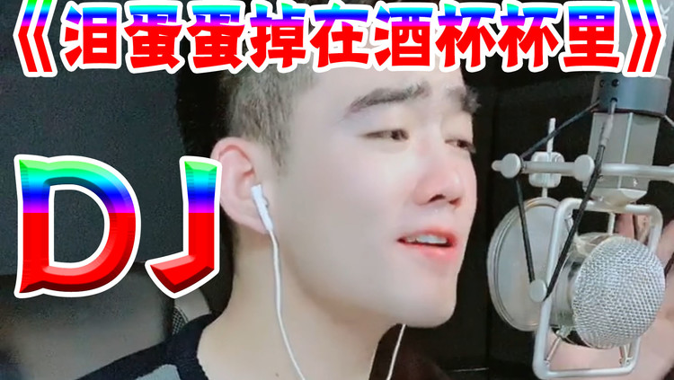 网红完整版dj《泪蛋蛋掉在酒杯杯里》,纪伟演唱,节奏劲爆动感