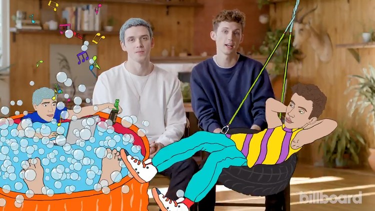 六公主lauv和戳爷troye sivan接受billboard采访,讲述《im so tired.