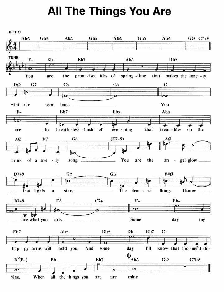 本来是首百老汇的经典曲目,结果后来被用来当成爵士经典曲目.