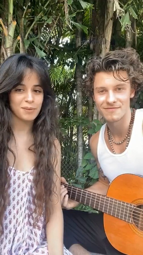 萌德shawn mendes和卡妹camila cabello直播演唱会也来了