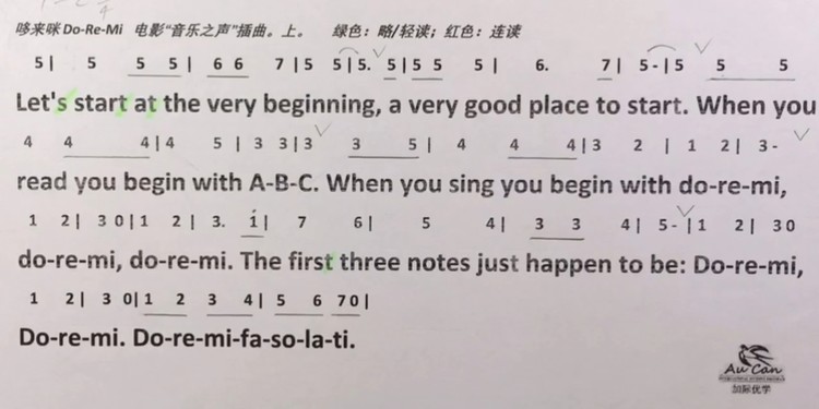 学唱英文歌 哆来咪 do re mi 上