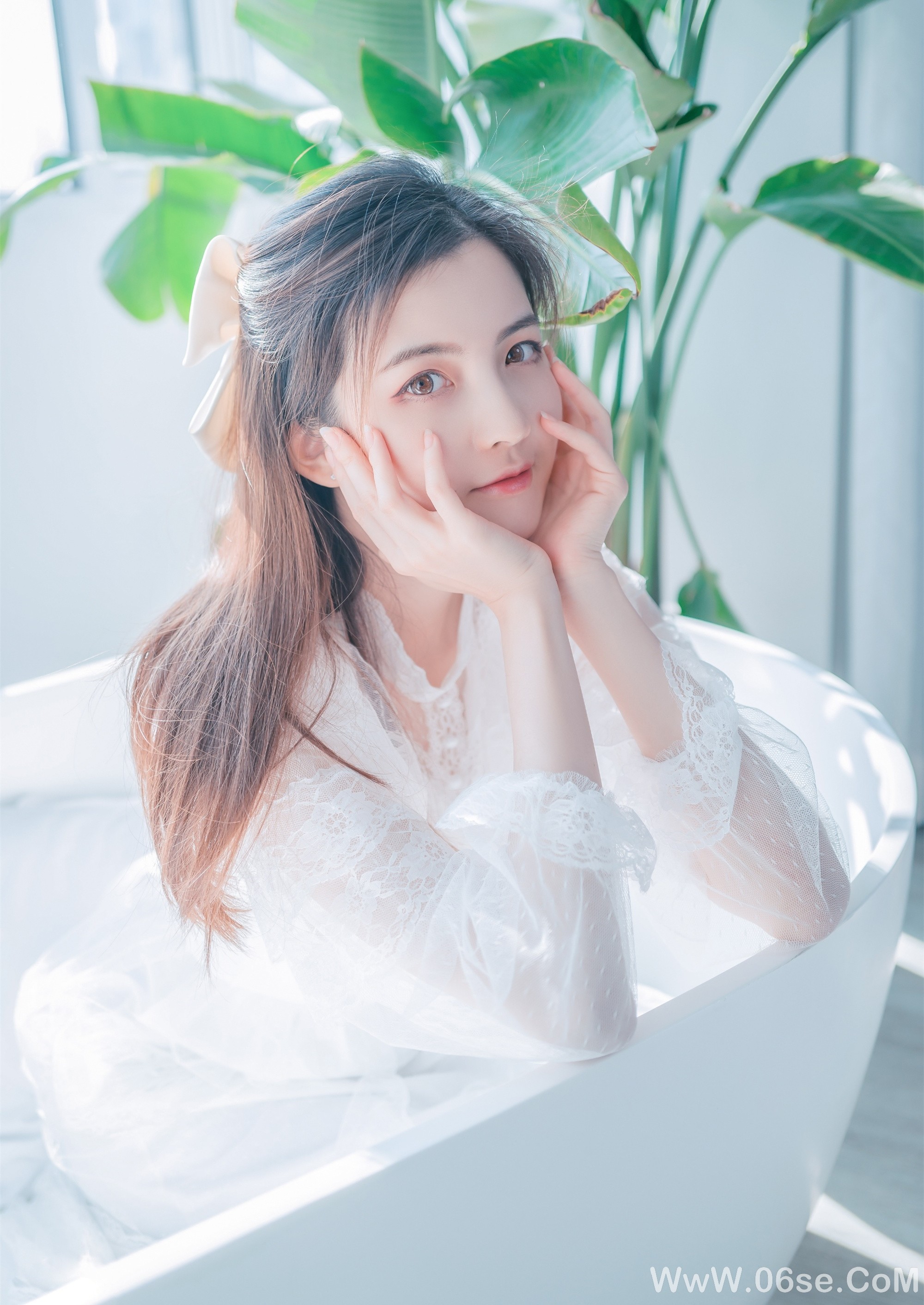 图片[4]-清纯美女丨清新素雅的美女-六色网