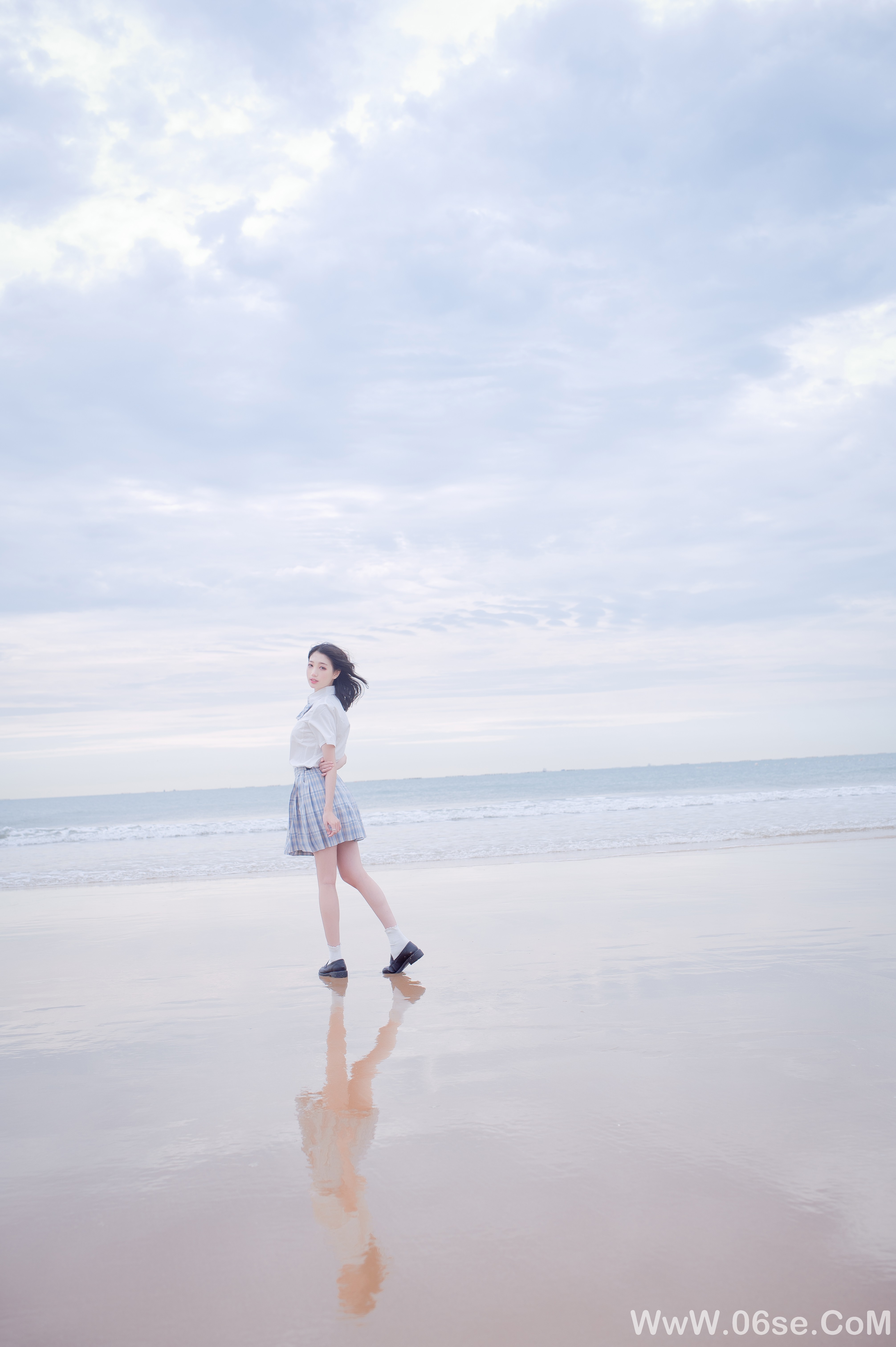 图片[20]-美女美图丨清新靓丽海边jk美女-六色网