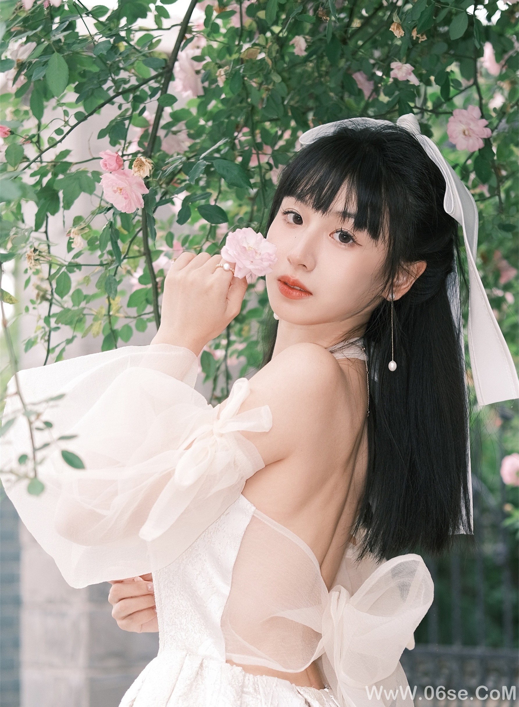 图片[5]-清纯美女丨美若花仙，惊艳眼球！-六色网