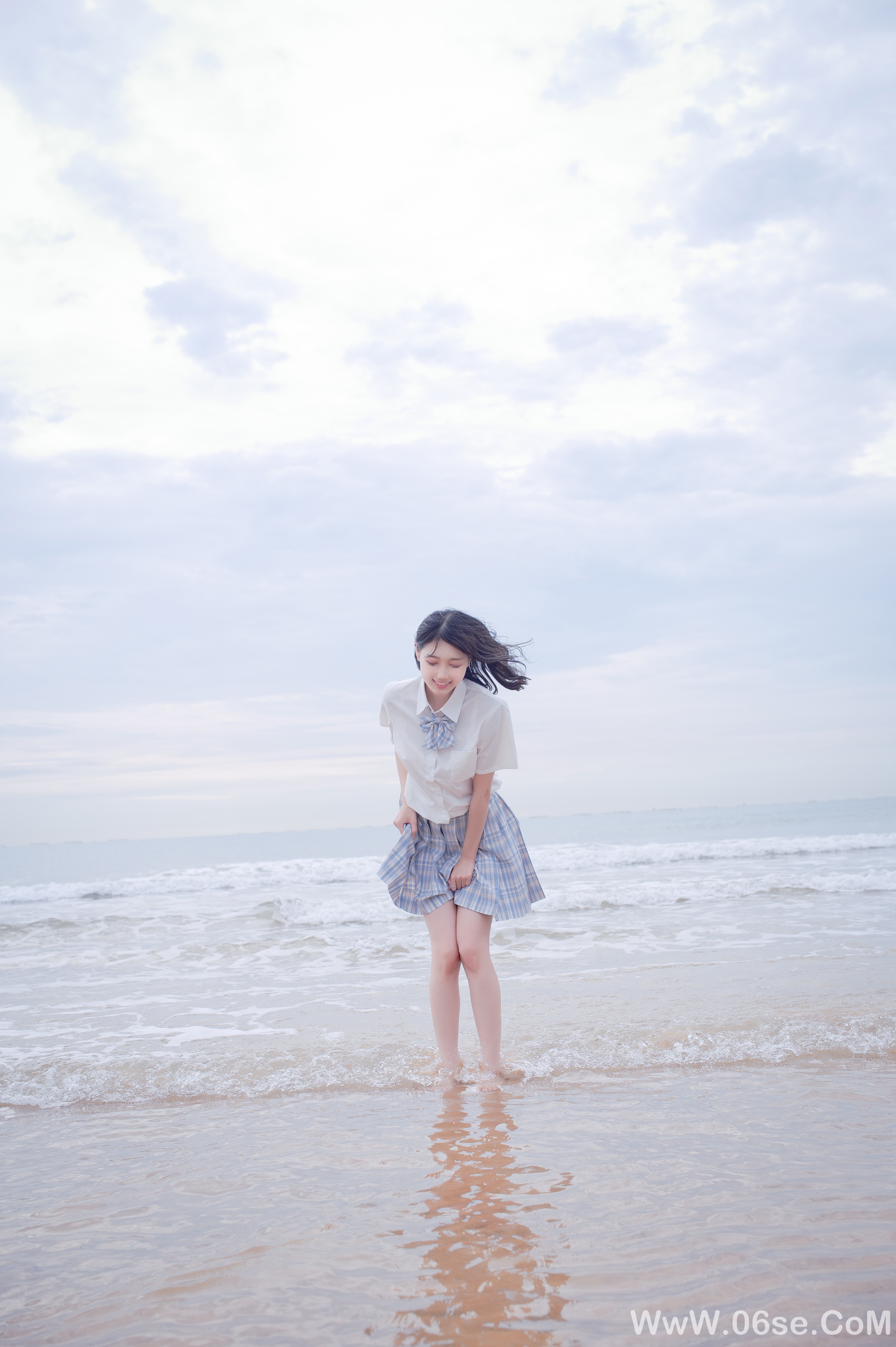 图片[19]-美女美图丨清新靓丽海边jk美女-六色网