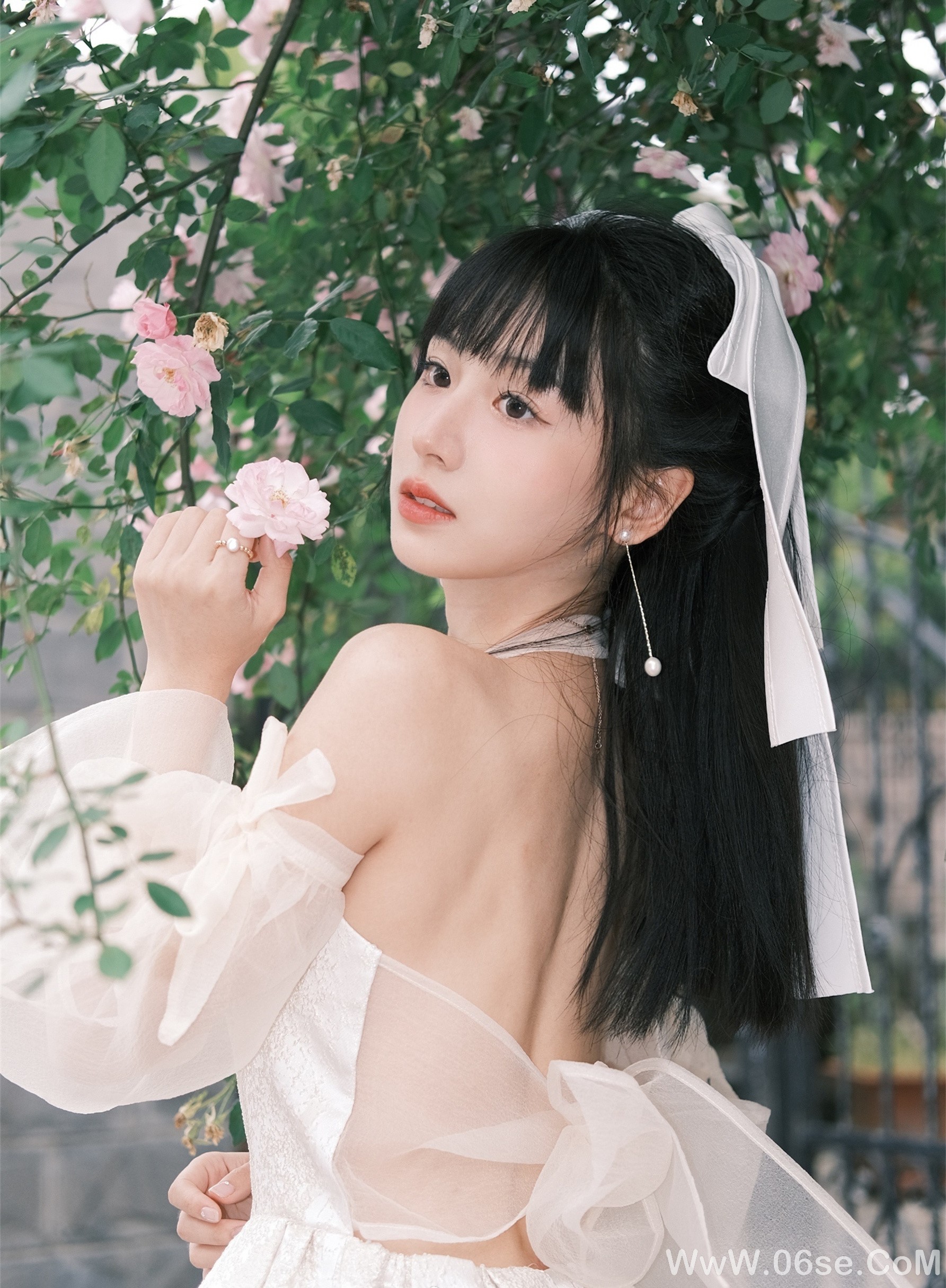 图片[9]-清纯美女丨美若花仙，惊艳眼球！-六色网