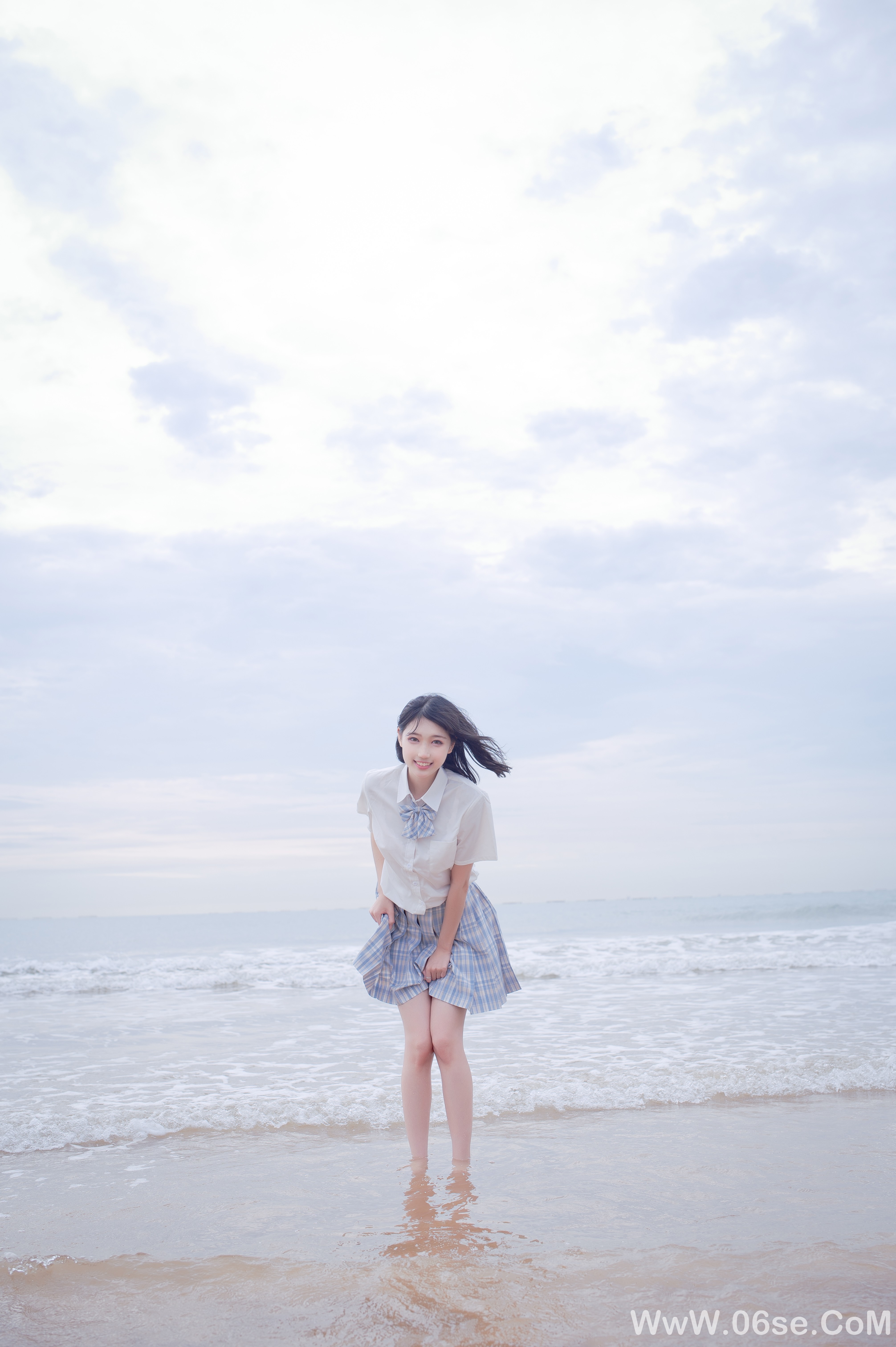 图片[16]-美女美图丨清新靓丽海边jk美女-六色网