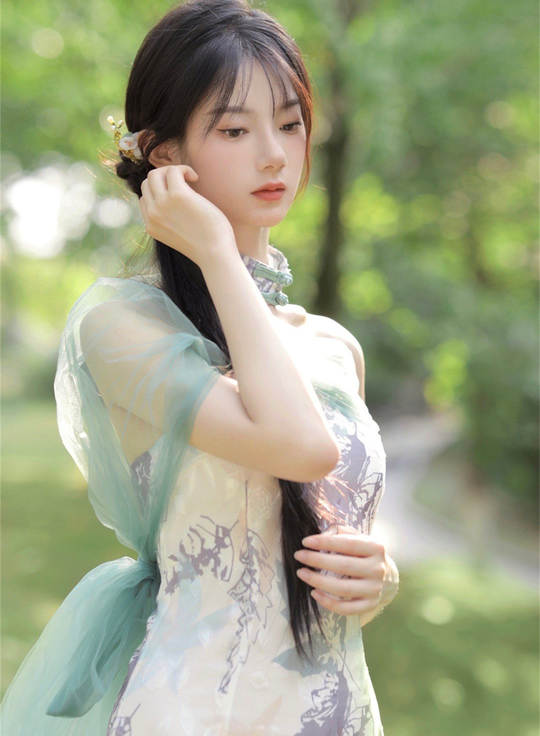 图片[2]-清纯美女丨美若花仙，惊艳眼球！-六色网