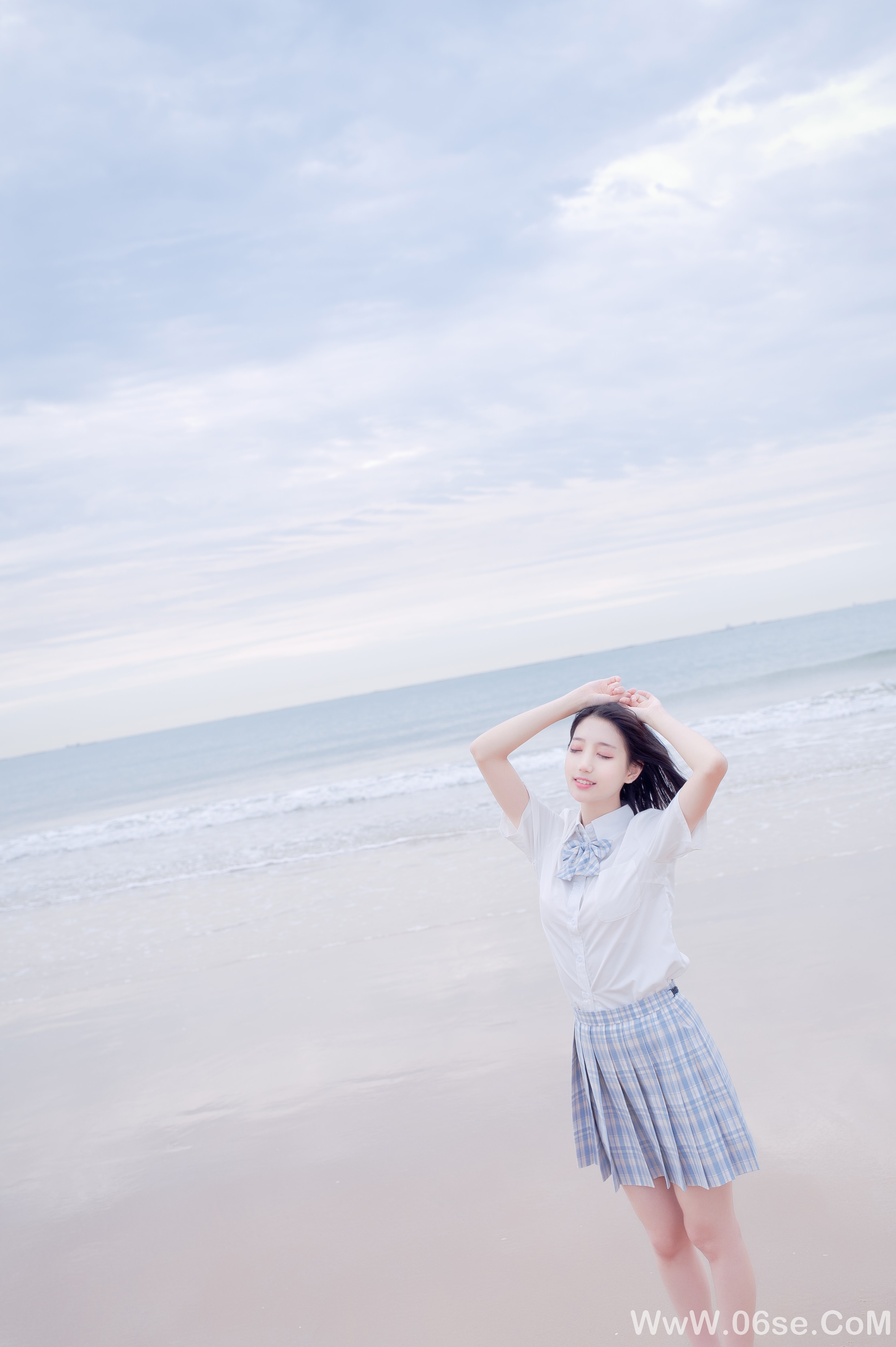 图片[8]-美女美图丨清新靓丽海边jk美女-六色网