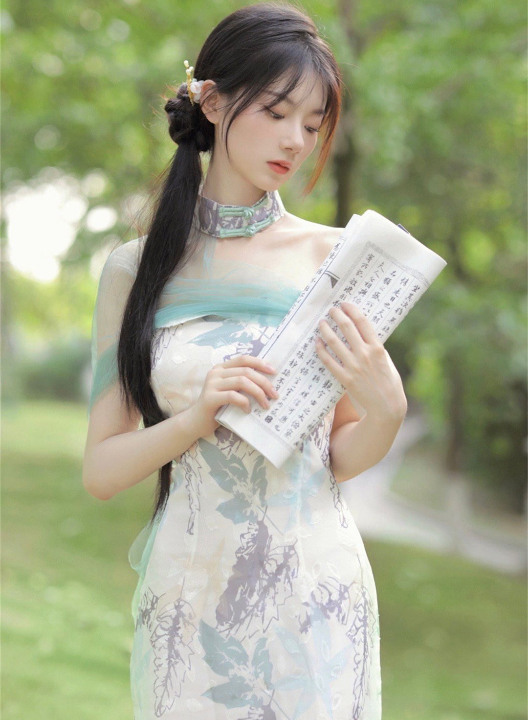 图片[18]-清纯美女丨美若花仙，惊艳眼球！-六色网