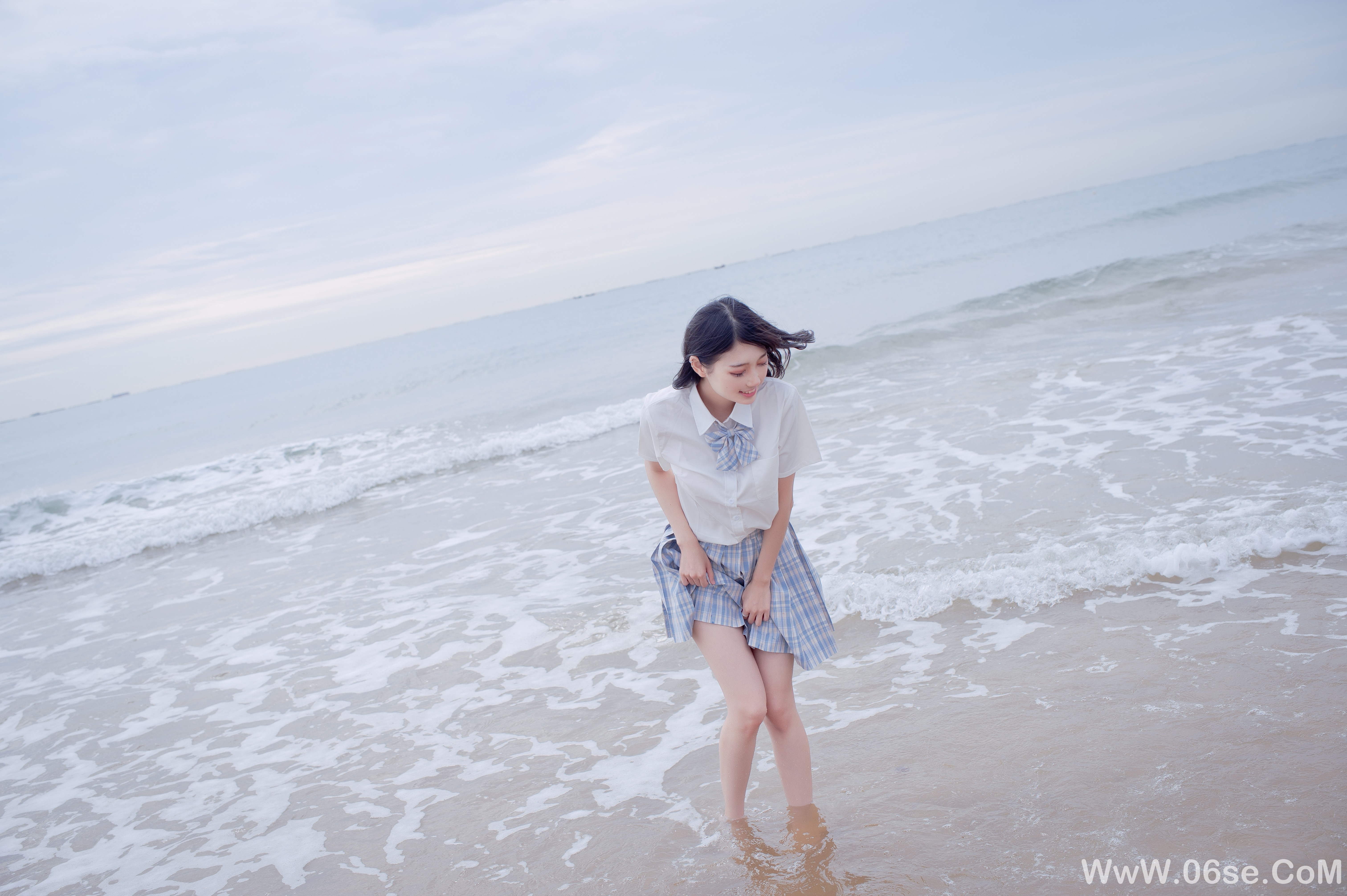 图片[17]-美女美图丨清新靓丽海边jk美女-六色网