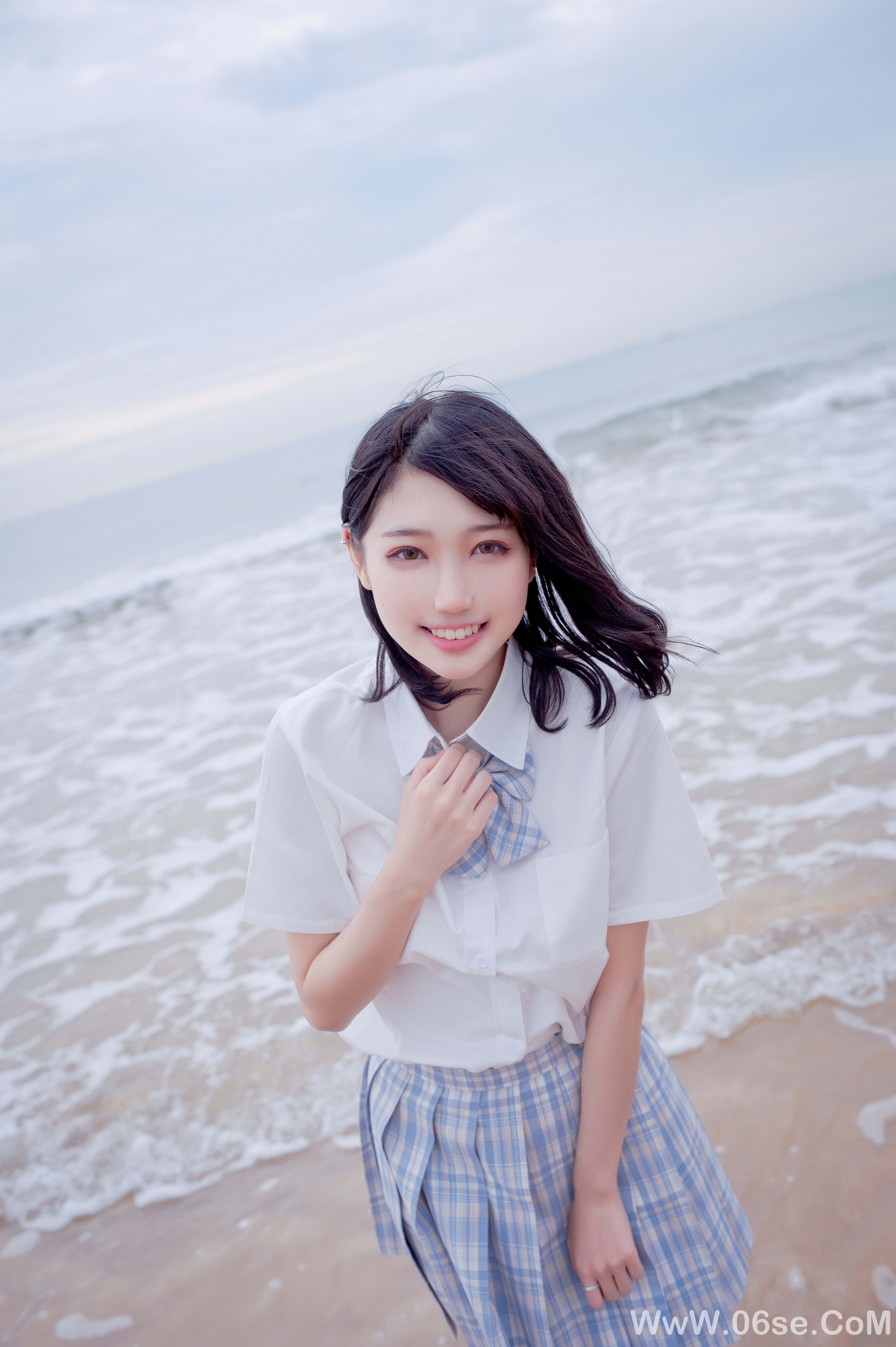 图片[15]-美女美图丨清新靓丽海边jk美女-六色网