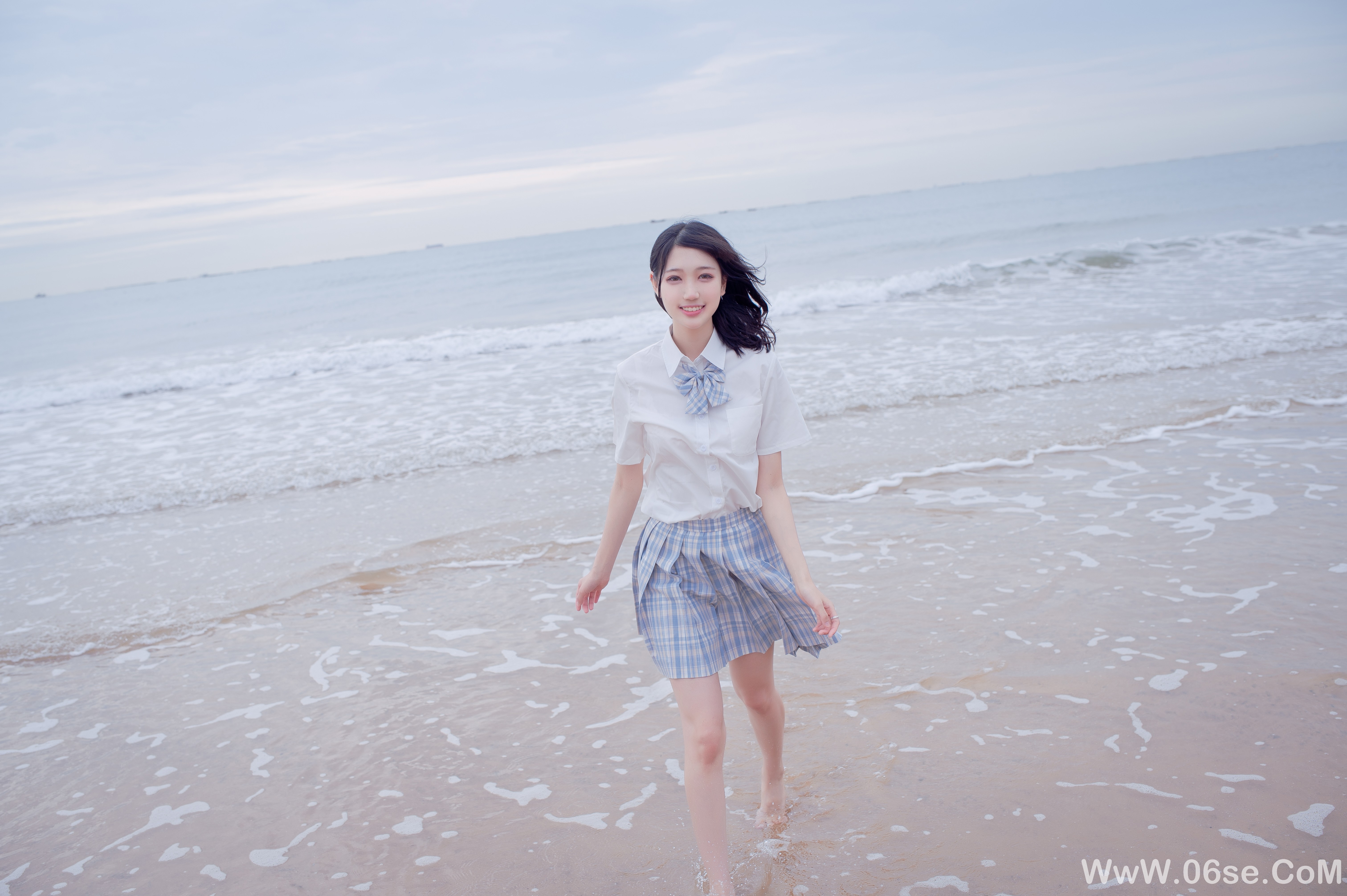 图片[13]-美女美图丨清新靓丽海边jk美女-六色网