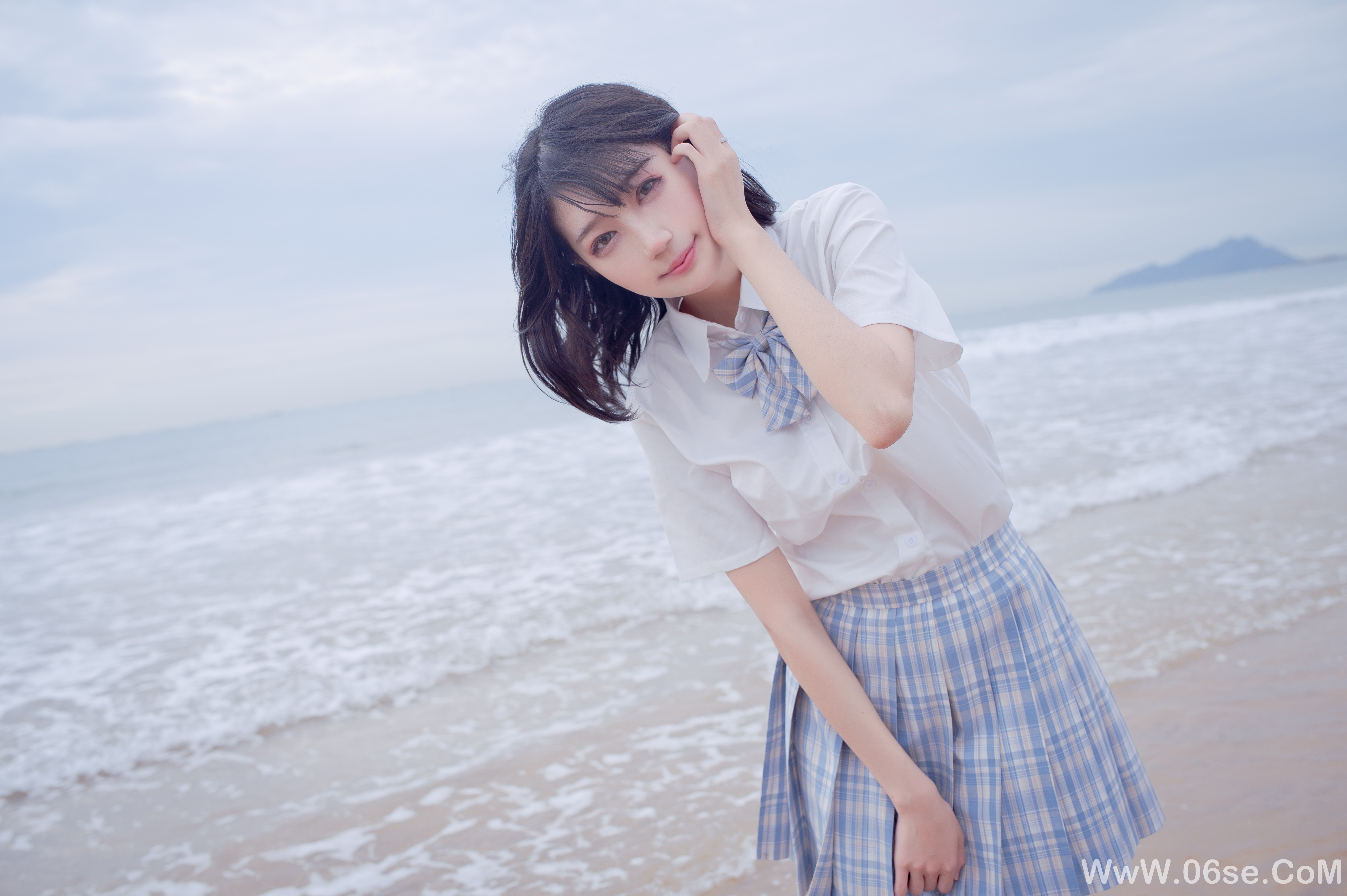图片[14]-美女美图丨清新靓丽海边jk美女-六色网