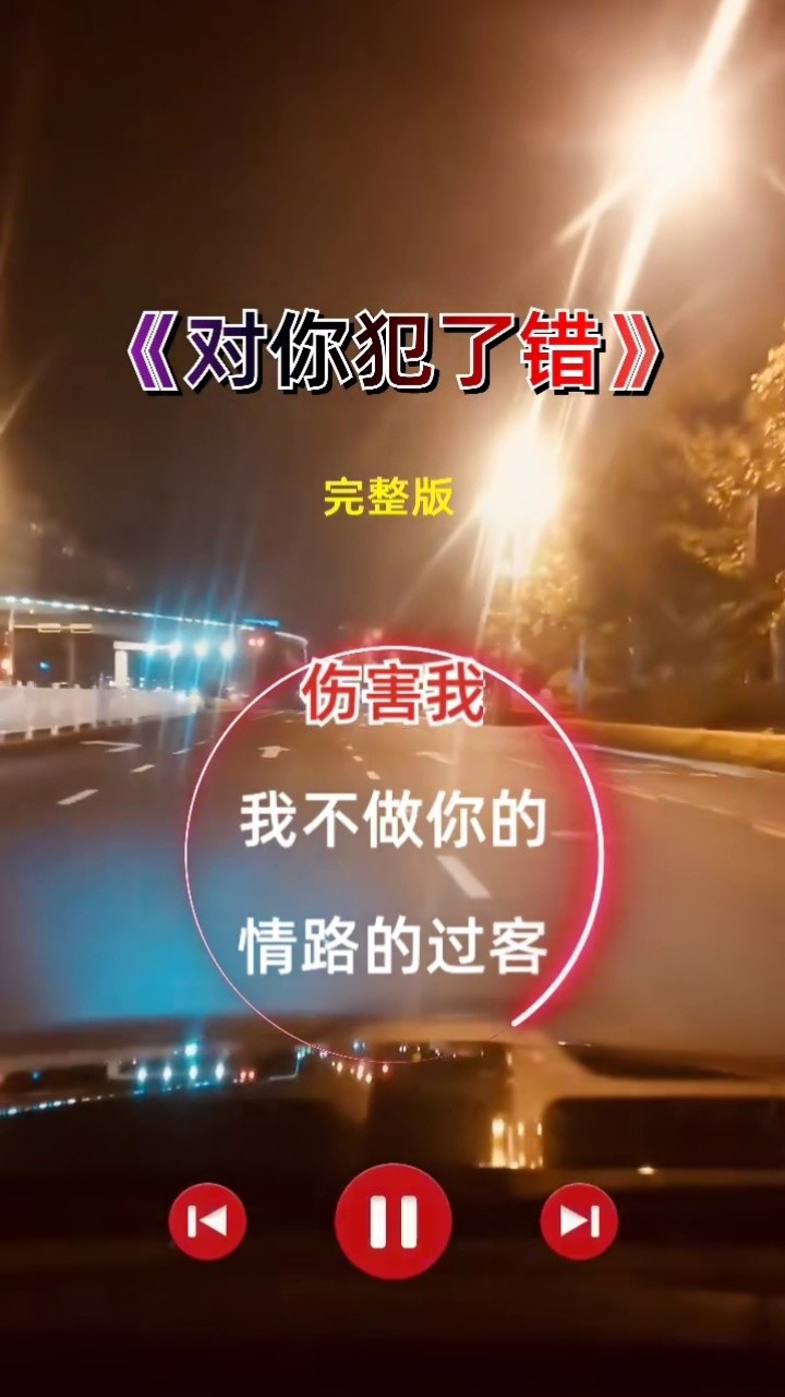 对你犯了错 #完整版 #情感音乐 #听哭了