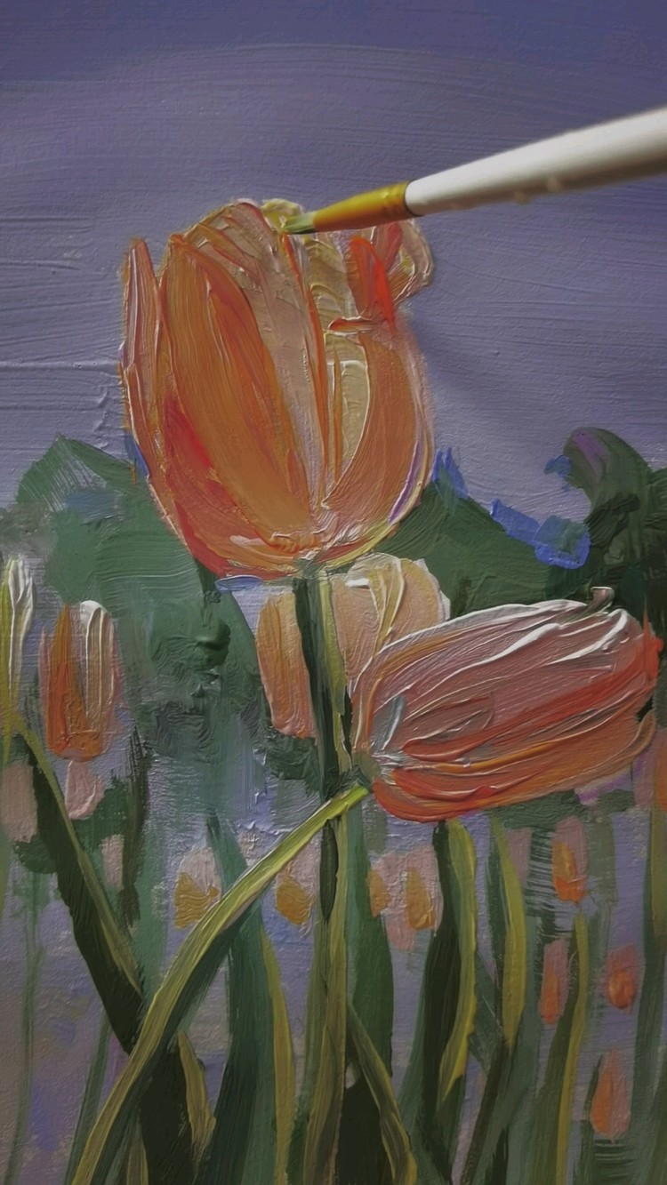 - 水粉颜料画出油画感