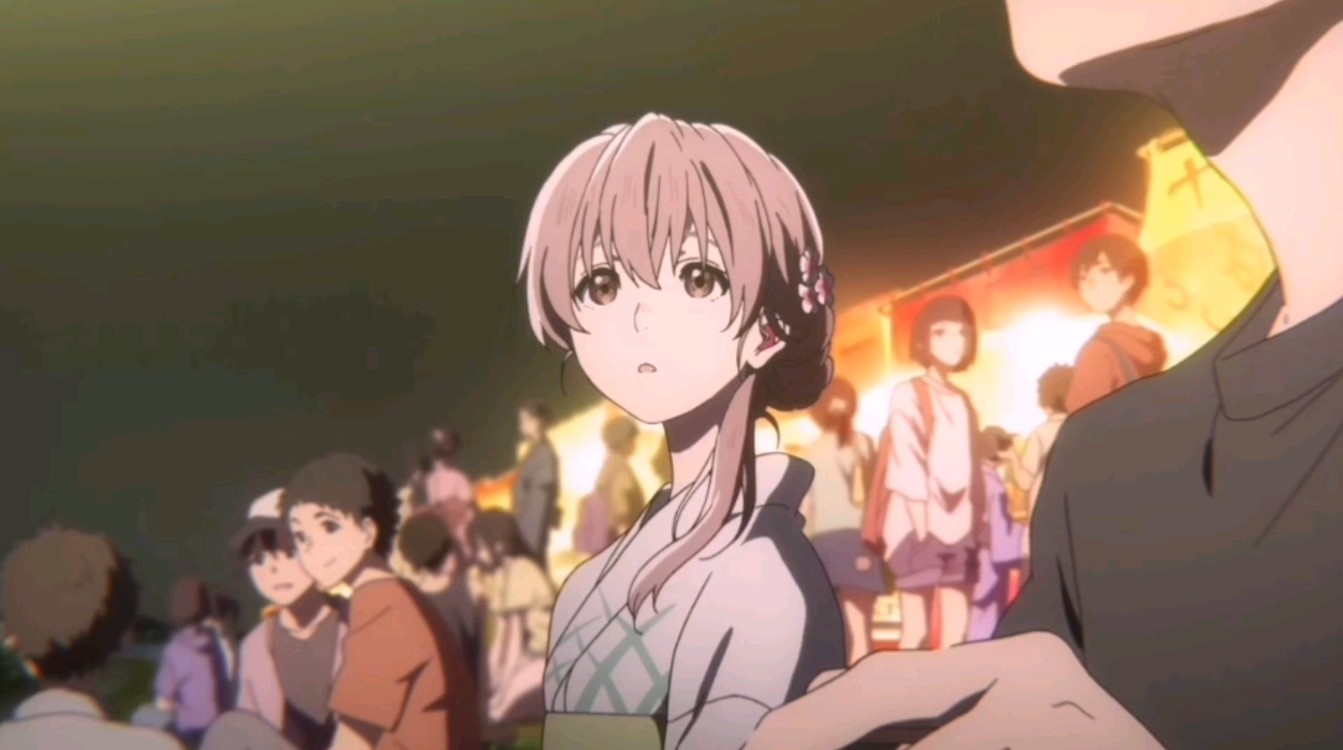 声之形男女主在烟花节共赏烟花