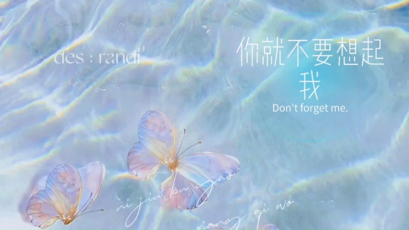 - 你就不要想起我