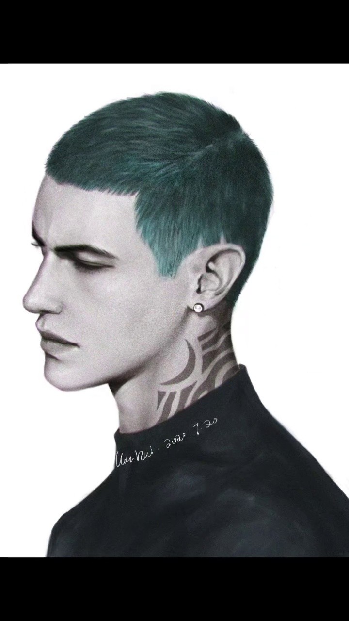 介么帅的寸头?必须练一张#画画 #美术 #潮图 #绘画