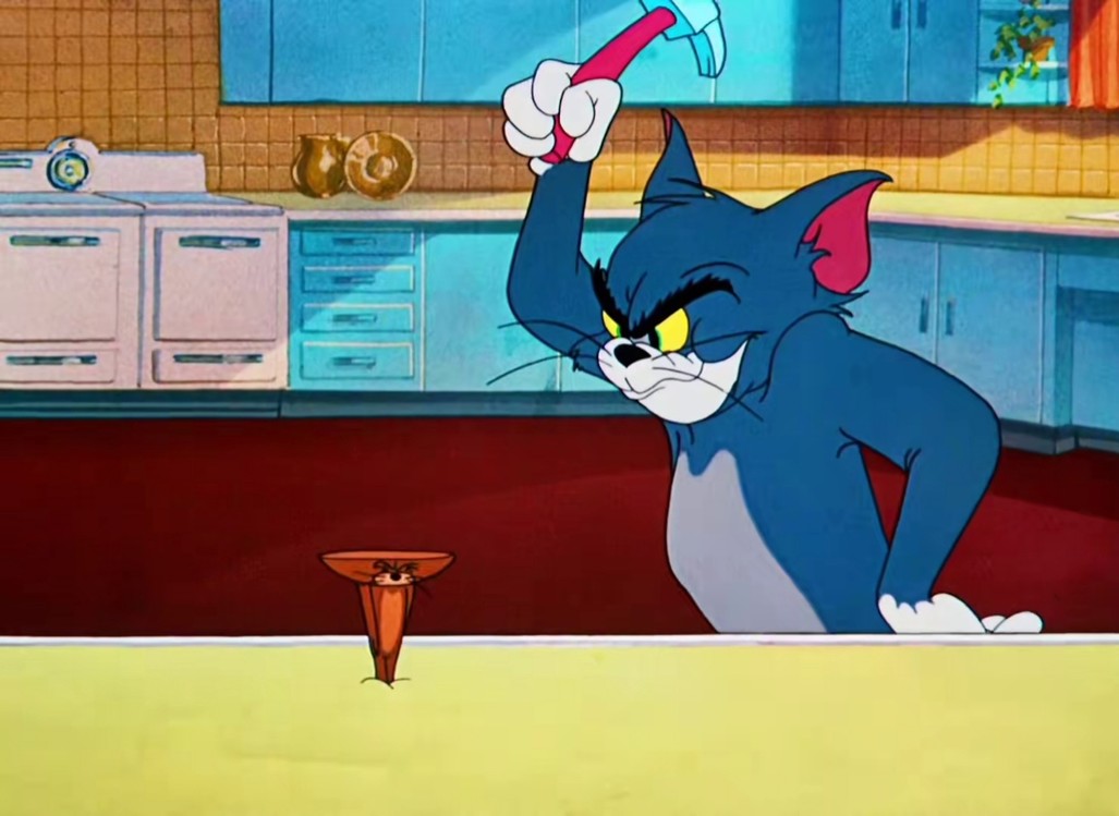 "杰瑞这小脑袋是振金做的吧"#猫和老鼠