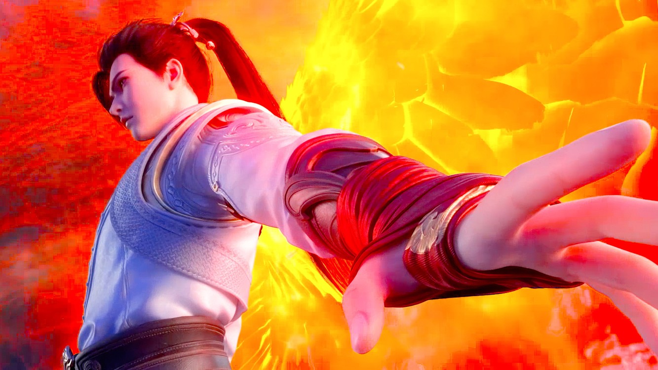 神炎男击杀域使,神罚降临,柳神现身救下石昊!柳神好美!