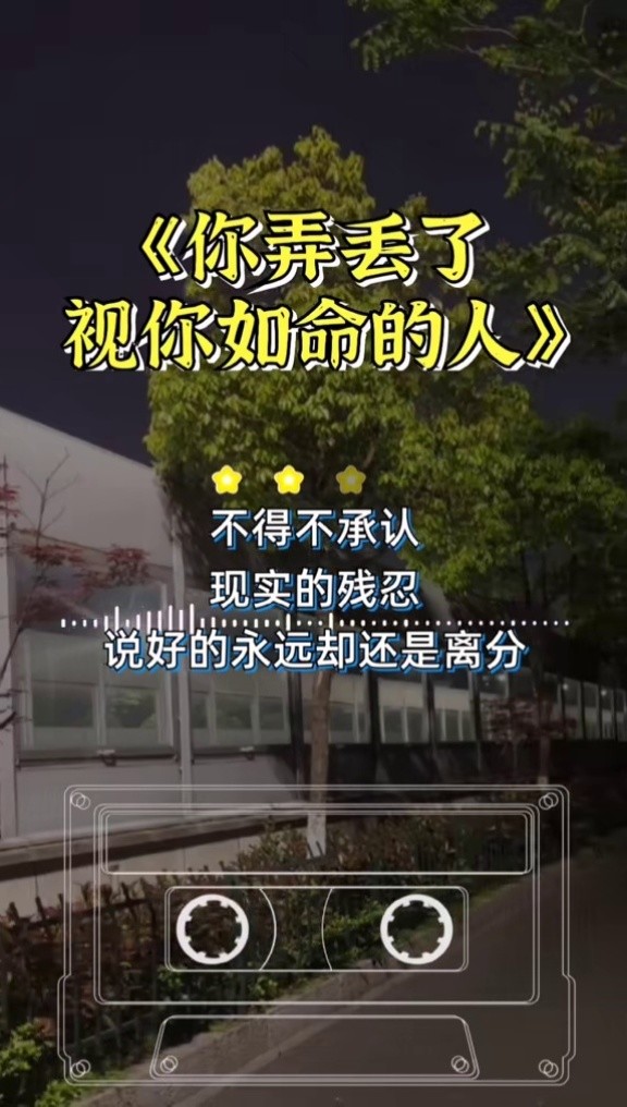 你弄丢了视你如命的人