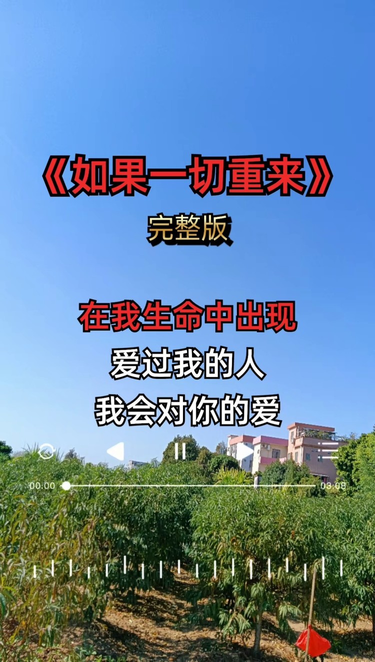 如果一切可以重来 #伤感音乐 #经典音乐 #完整版