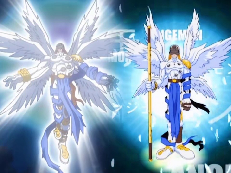 数码宝贝 天使兽新旧进化对比,你更喜欢哪一版呢?#我要上热门