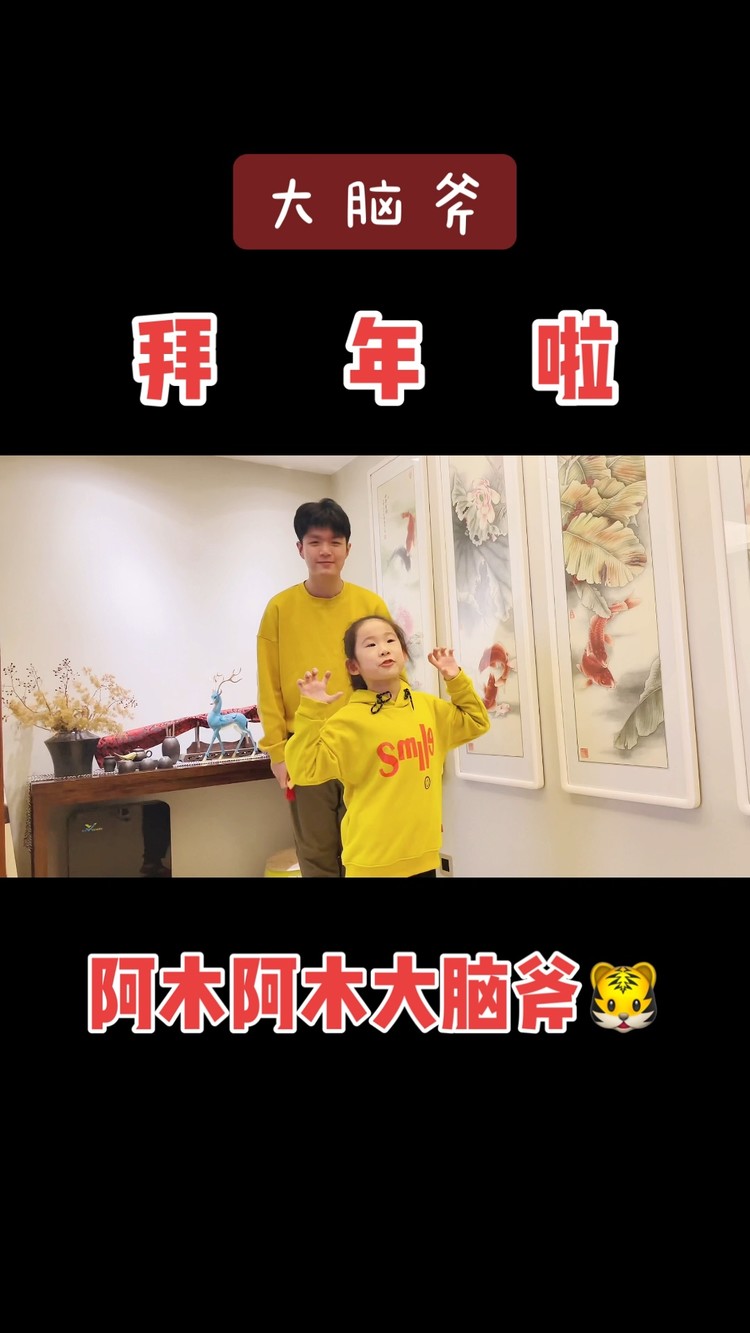 - 2只小老虎给大家拜年啦!
