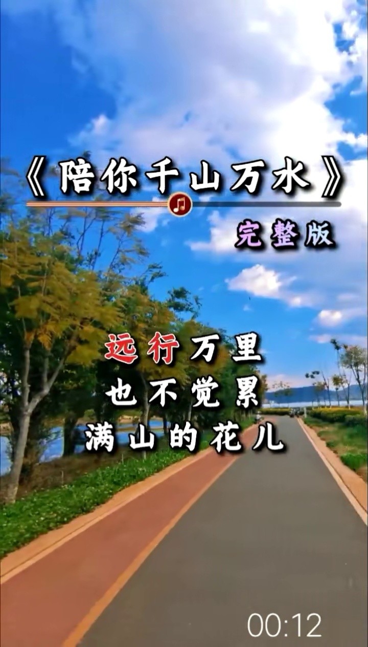 热门歌曲 #陪你千山万水