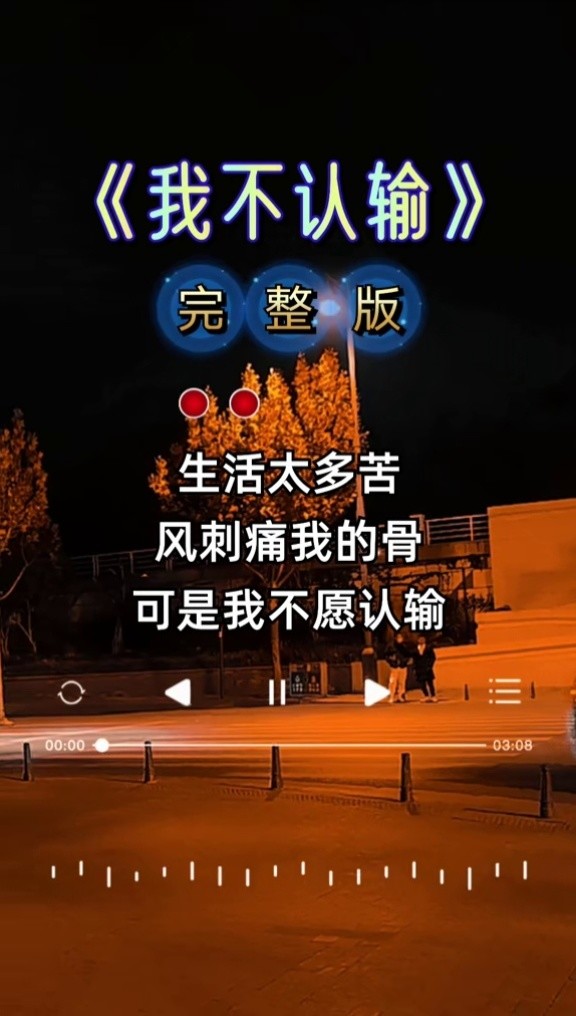 我不认输 #伤感音乐 #经典老歌 #完整版 #音乐 #热歌