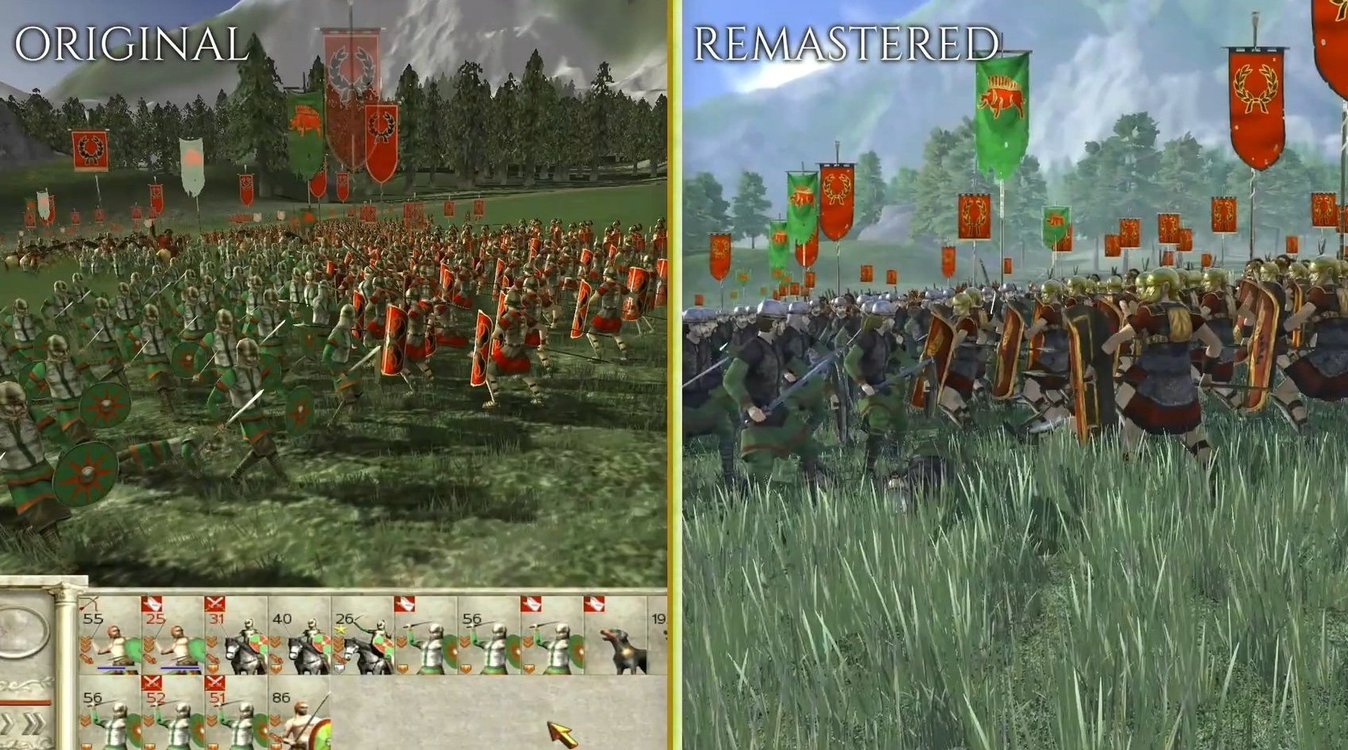  - 《全面战争 罗马》高清版 vs 原版对比视频