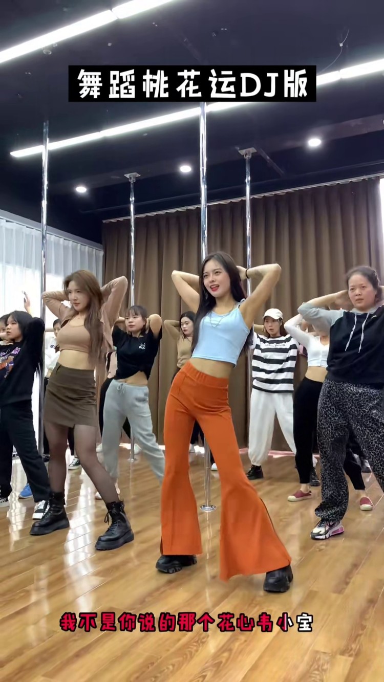 舞蹈课堂随拍 简单易学的舞蹈《桃花运dj版》#零基础学舞 ##好身材练