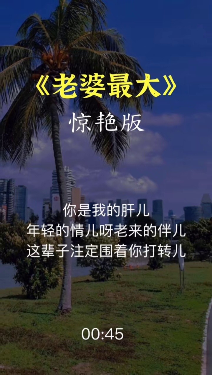 老婆最大#每日音乐推荐 #一首歌一个故事 #音乐推荐