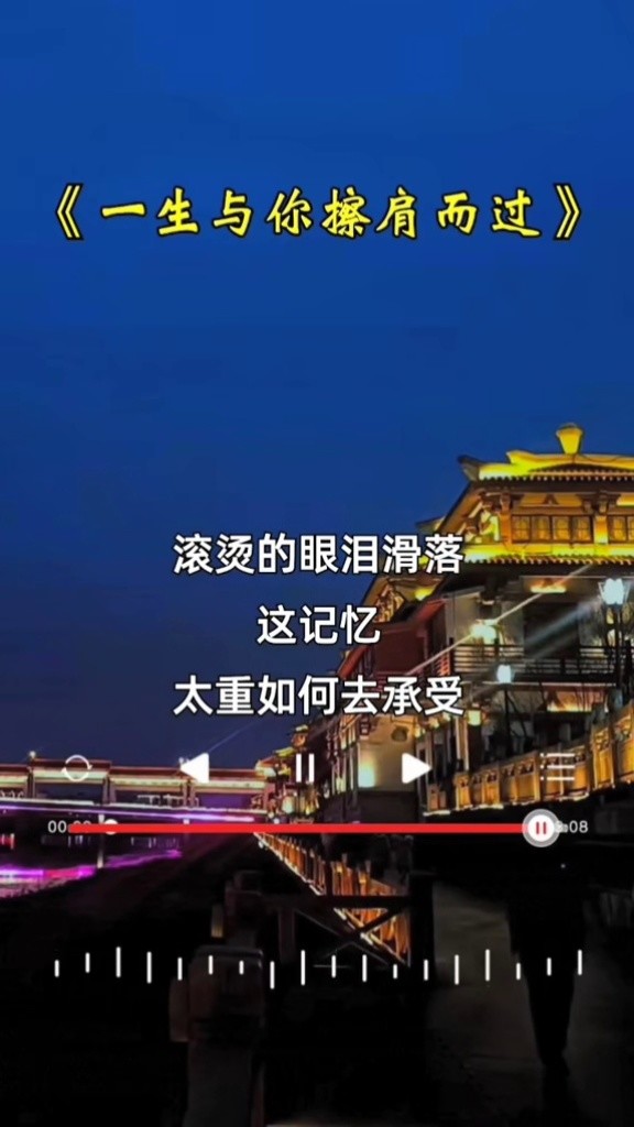 一生与你擦肩而过 #伤感歌曲 #五妹音乐