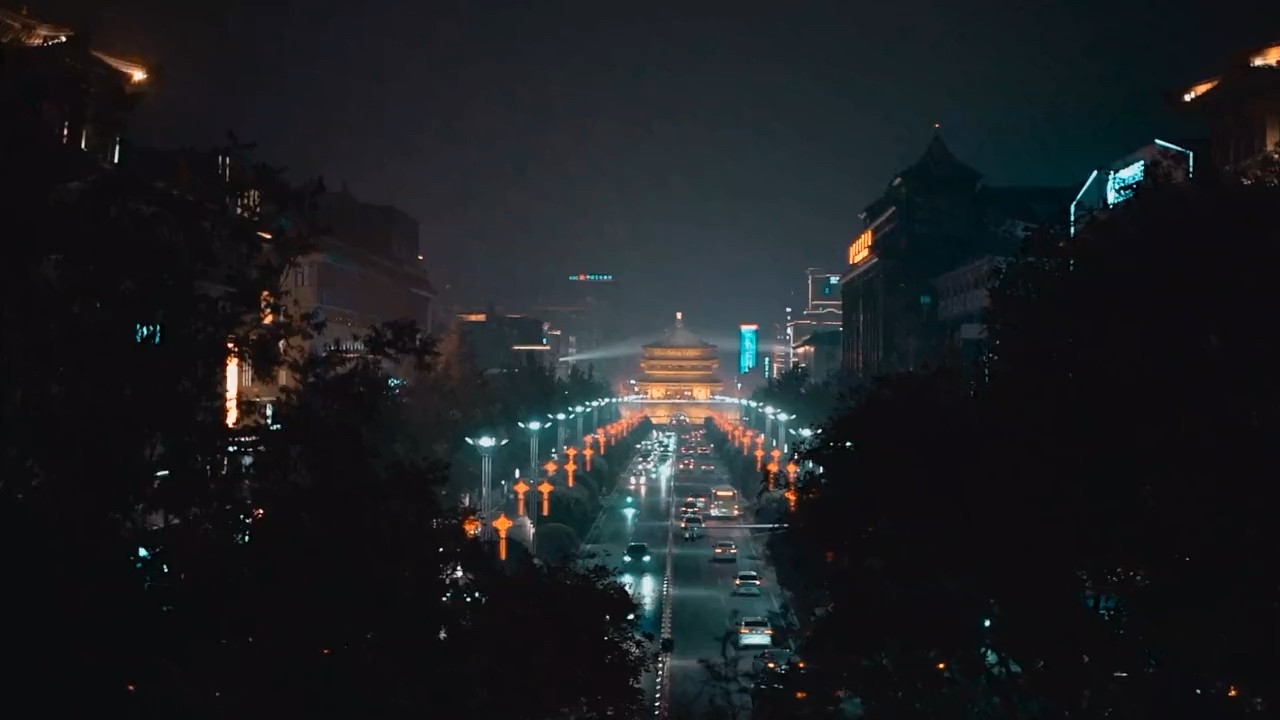  - 西安市的夜景