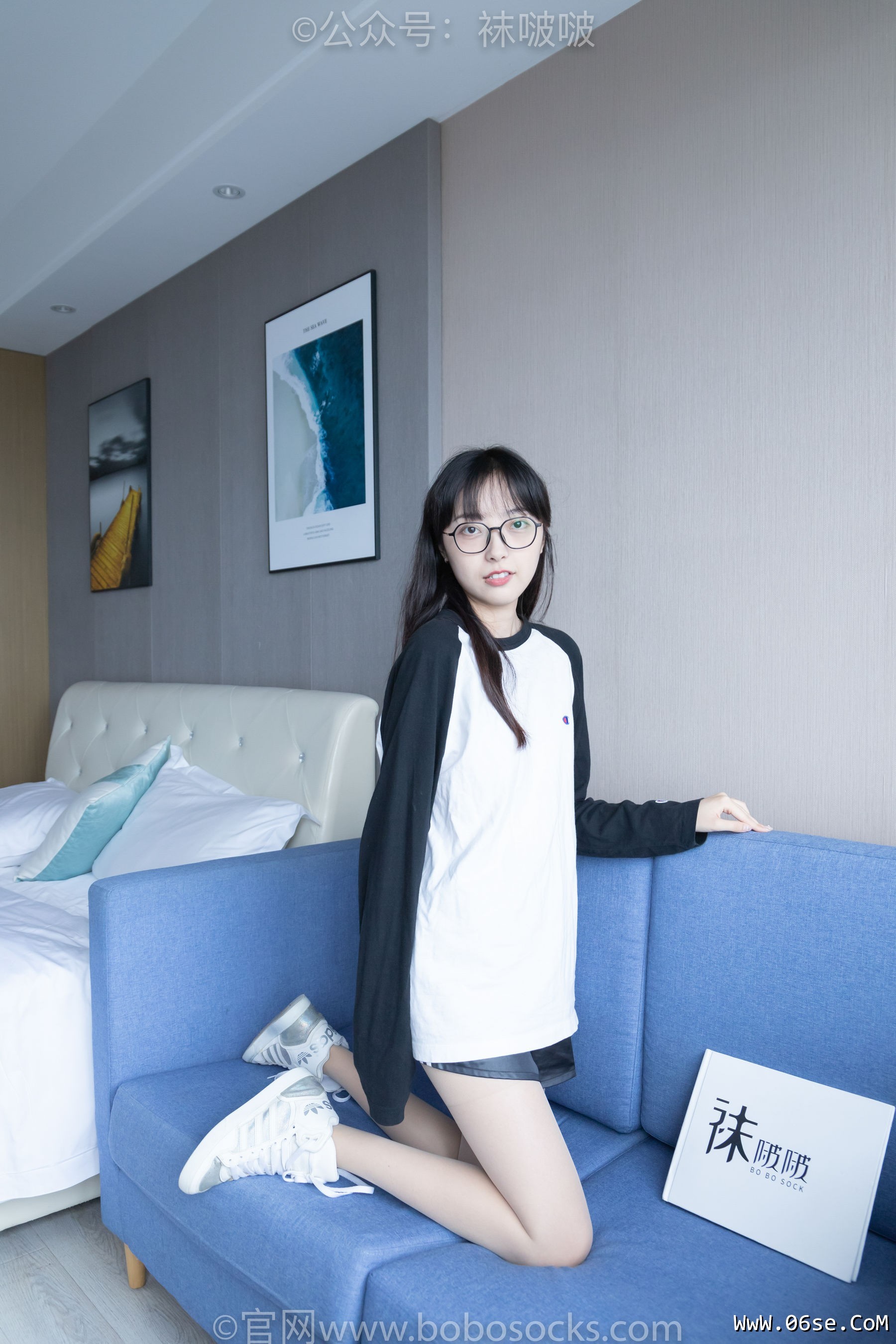 图片[21]-BoBoSocks袜啵啵 No.015 稚予-阿迪板鞋、白色短棉袜、肉丝[148P]-六色网