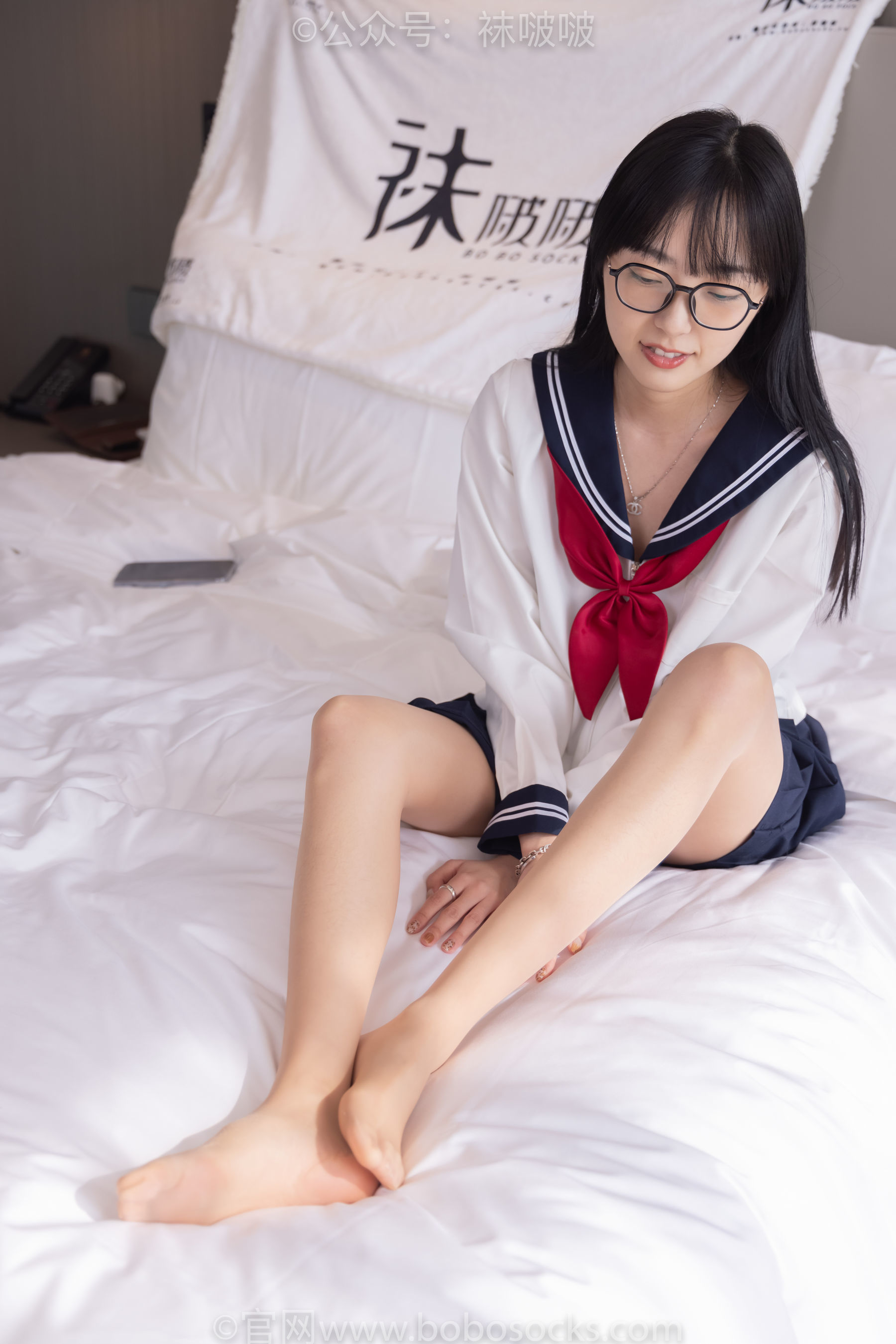 图片[84]-BoBoSocks袜啵啵 积分限定作品005 稚予-JK制服、皮鞋、油亮肉丝、踩蛋糕[133P]-六色网