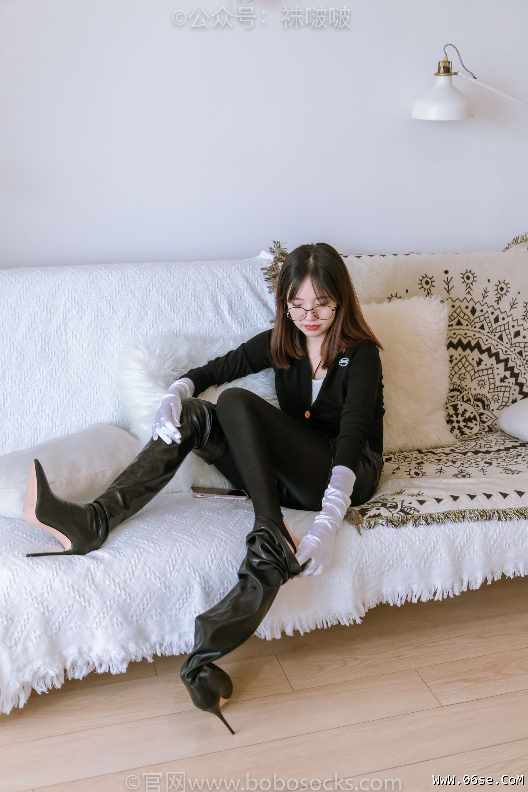 图片[32]-BoBoSocks袜啵啵 No.041 小甜豆-高跟长靴、黑色踩脚裤、肉丝[140P]-六色网