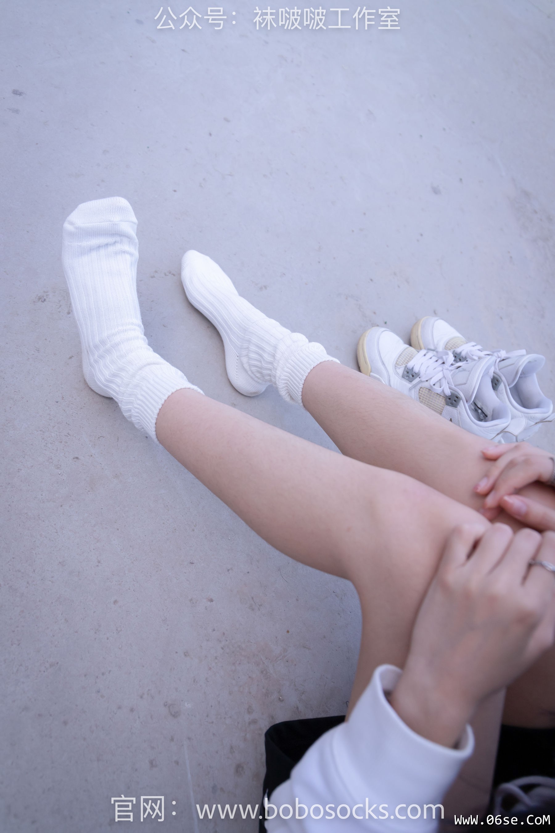 图片[72]-BoBoSocks袜啵啵 No.103 稚予-AJ篮球鞋、白棉袜、裸足[134P]-六色网