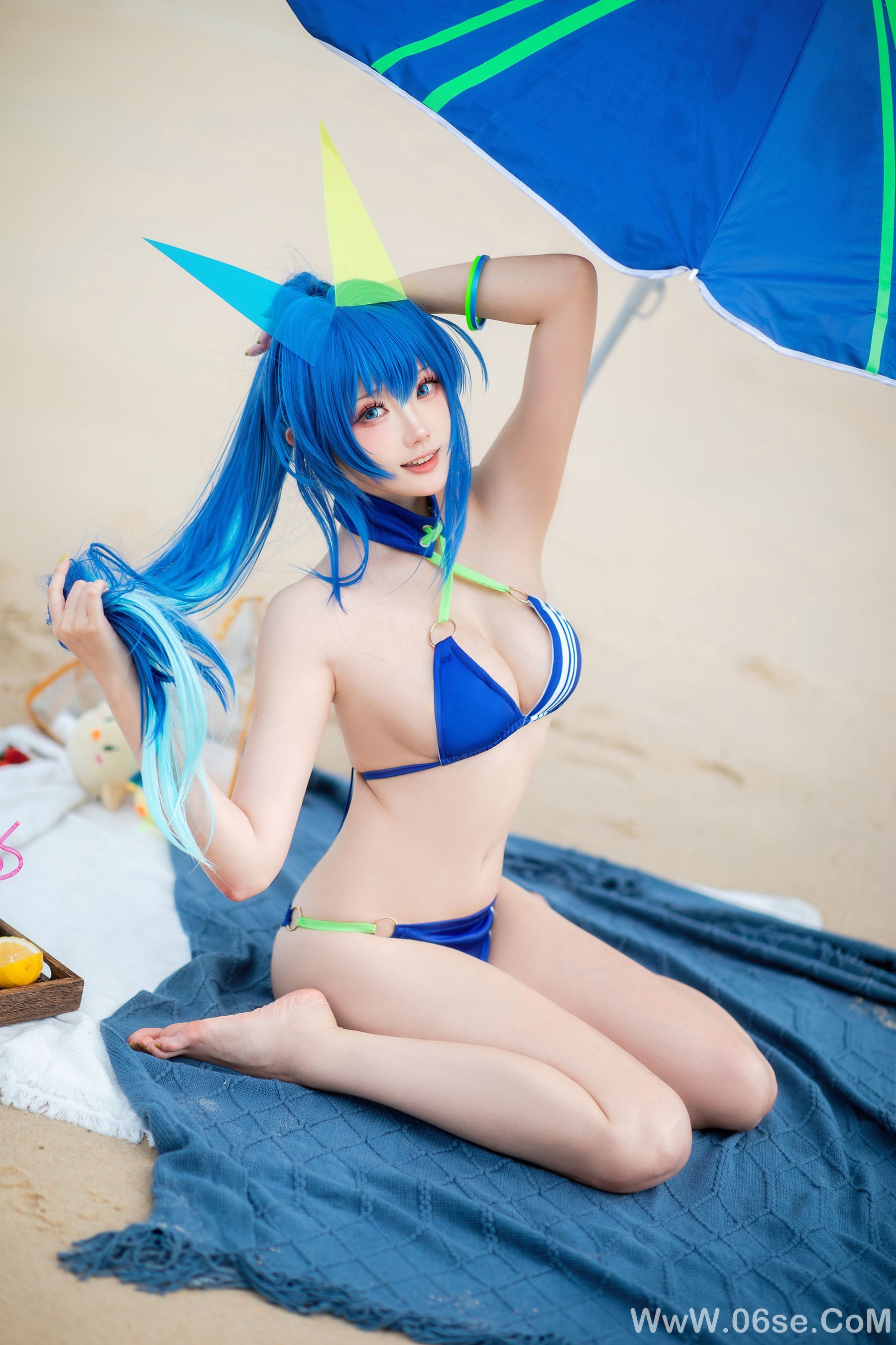 图片[49]-Coser瓜希酱 福利 – 虹色[100P]-六色网
