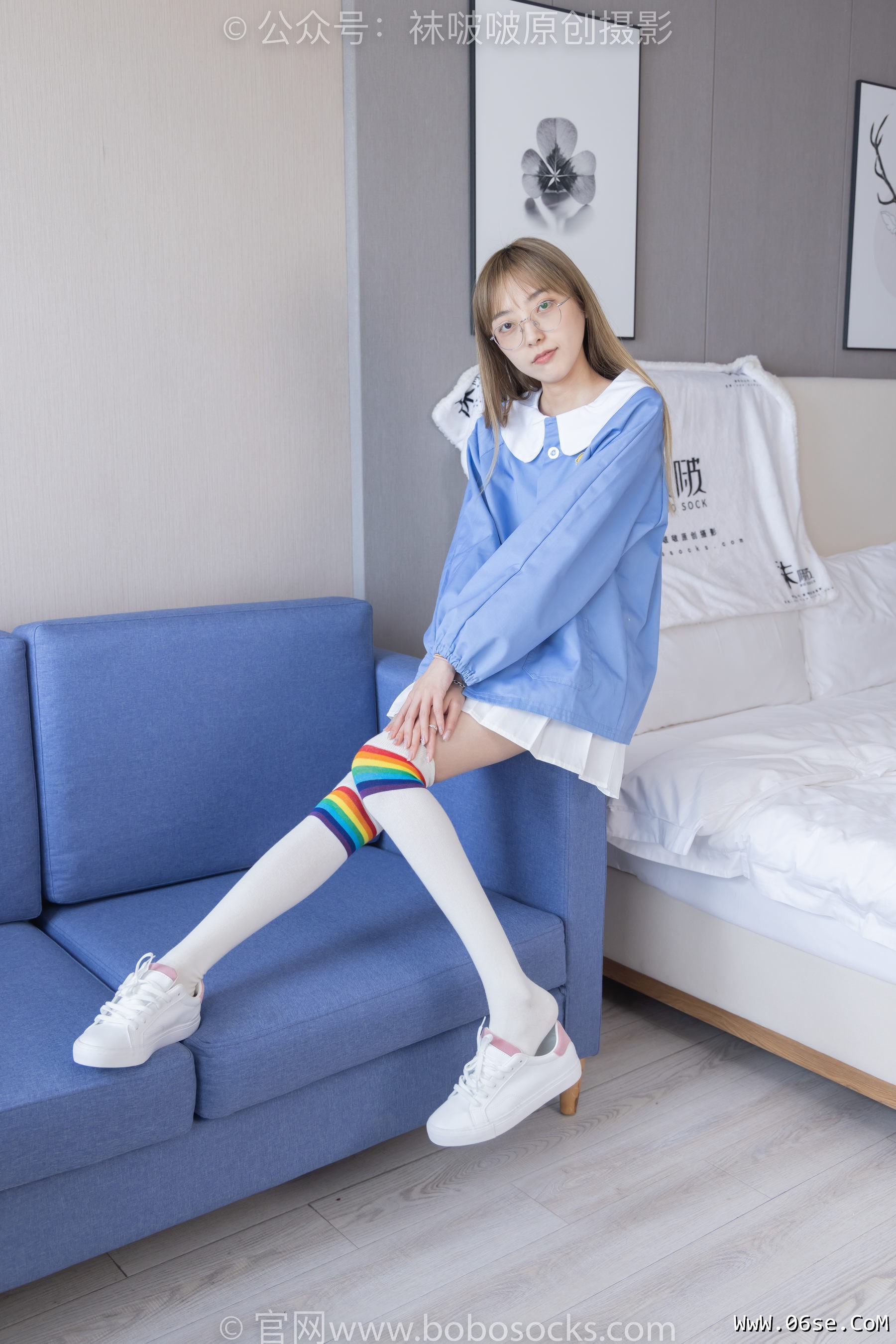 图片[135]-BoBoSocks袜啵啵 No.229 稚予-板鞋、皮鞋、两双大腿袜[155P]-六色网