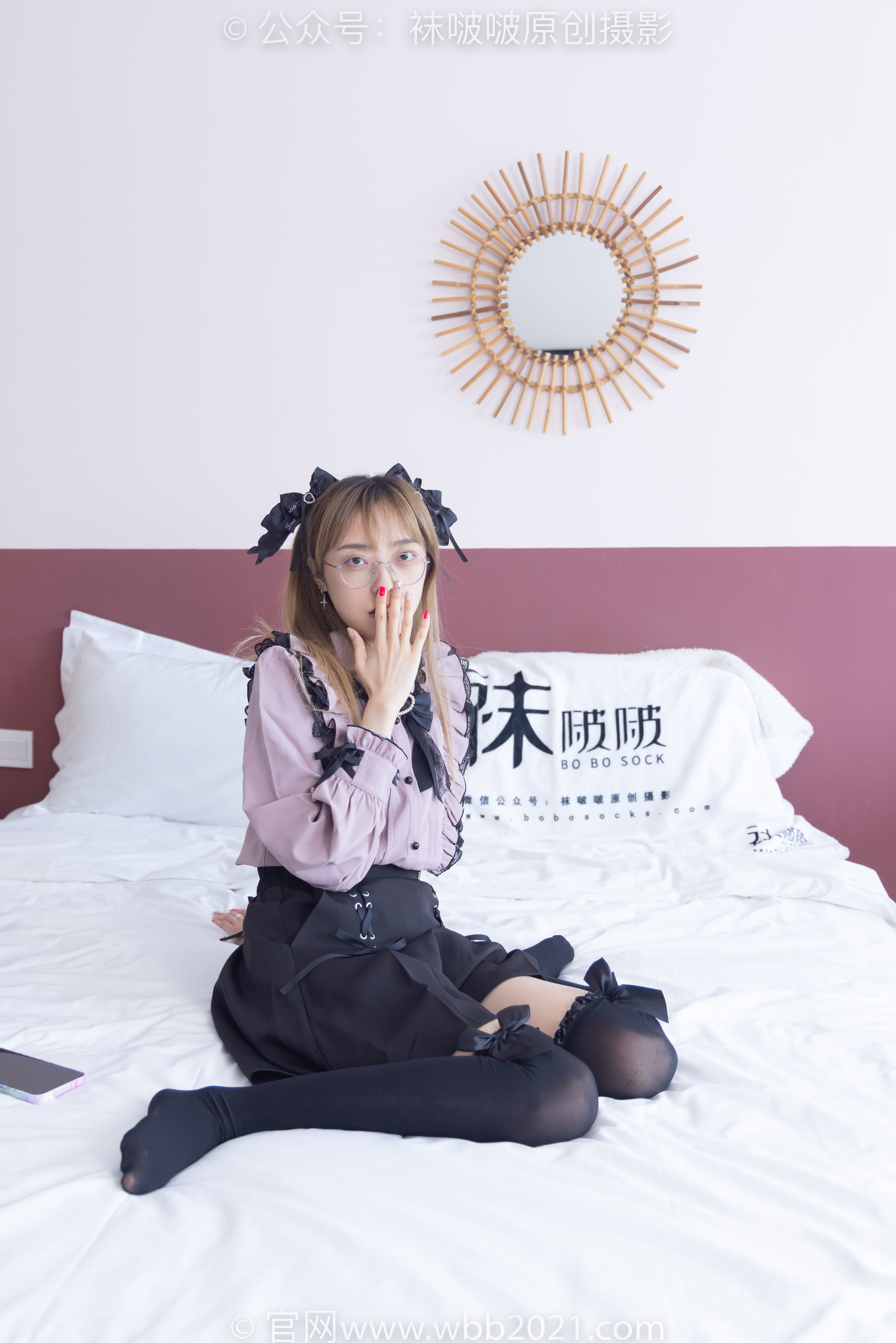 图片[51]-BoBoSocks袜啵啵 No.247 稚予 -皮鞋、黑丝大腿袜、地雷系女友[159P]-六色网