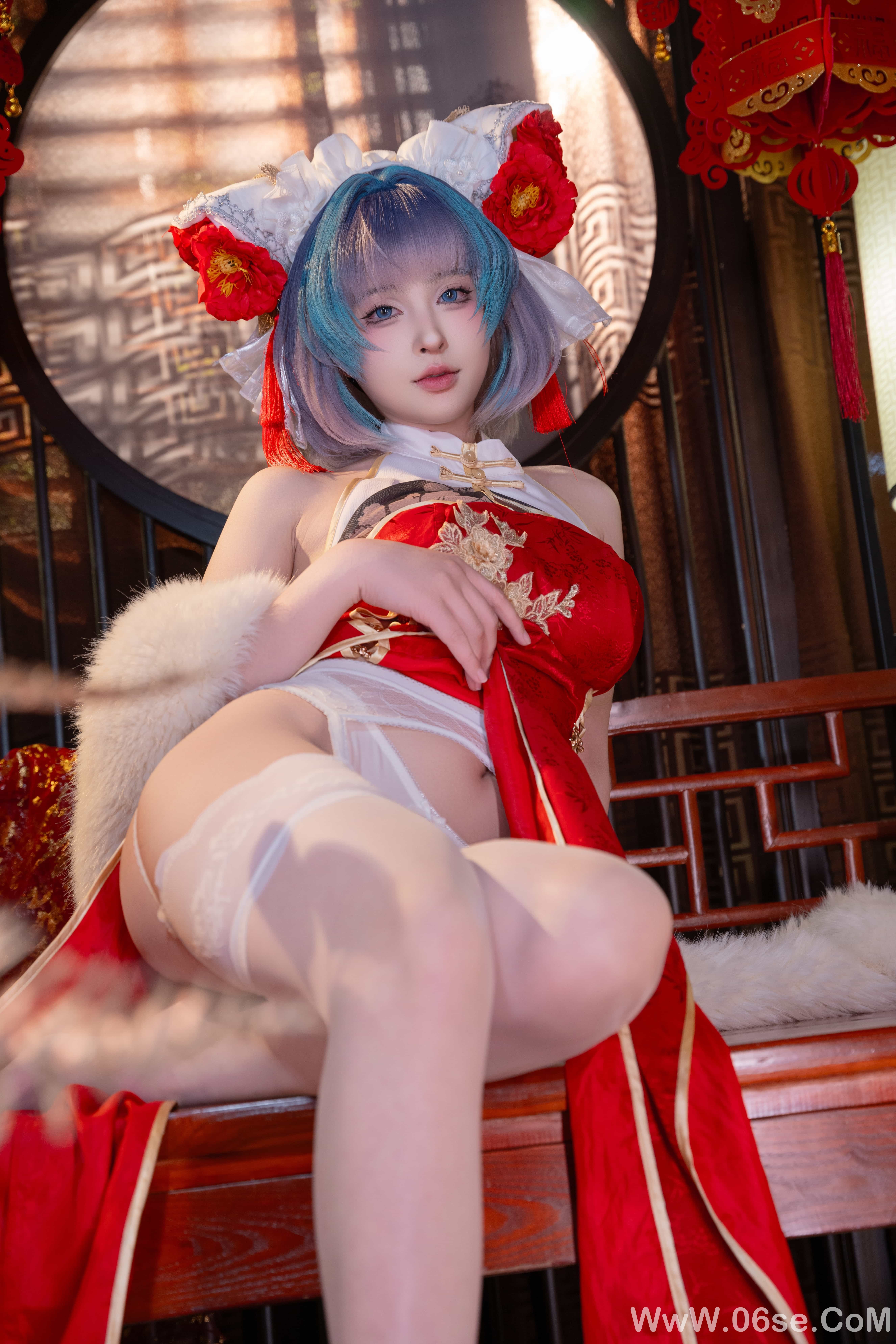 图片[39]-清水由乃 – 碧蓝航线 柴郡 新春旗袍[71P]-六色网